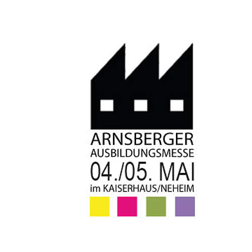 Ein Logo der Arnsberger Ausbildungsmesse am 04. und 05. Mai im Kaiserhaus/Neheim.