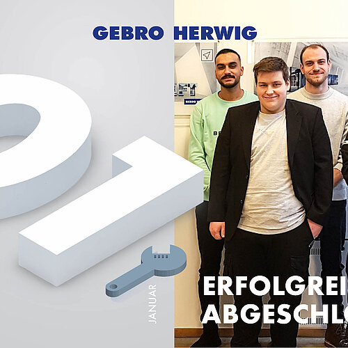 Gruppenbild unserer 5 erfolgreichen Absolventen